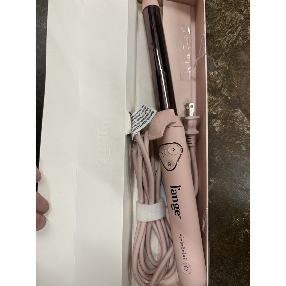 L'ange Le Pirouette 32MM Pink Titanium Rotating Curling Iron Blush Pink w/ Box